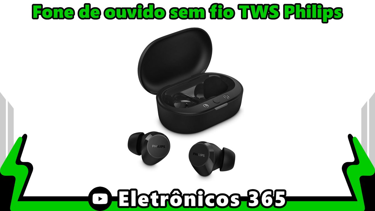 eletronicos365's tweet image. 00034 Fone de ouvido sem fio TWS Philips TAT1209BK/00 na cor preto, com bluetooth, microfone, tecnologia IPX4 e 18 horas de reprodução... youtu.be/fEEVy7Bvg_4  | #Eletrônico #Philips #FoneDeOuvido #SemFio