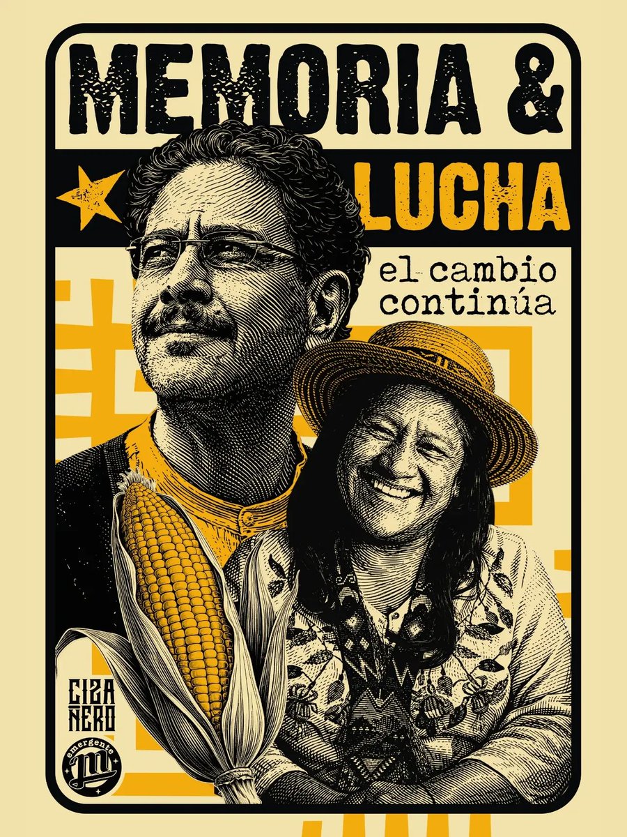 «Y cuando el maíz está crecido, la gente de maíz lo muele sobre la piedra y lo alza y lo aplaude, y lo acuesta al amor del fuego y se lo come, para que en la gente de maíz siga el maíz caminando sin morir sobre la tierra».

#EGaleano

Iván, Presidente 🇨🇴
Aida, Vicepresidenta 🇨🇴