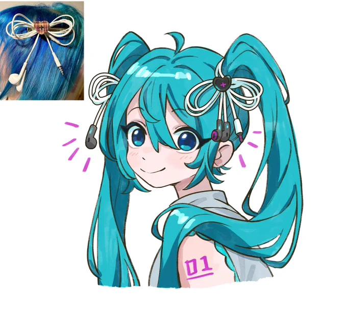 I saw this photo and thought it would look cute on Miku