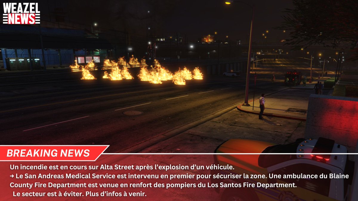 WZN_SA's tweet photo. 🚨 BREAKING NEWS 🚨

#Feu #Choc #SAMS #LSFD #BCFD #LosSantos #WeazelNews #SanAndreas https://t.co/n8OAGI05LZ