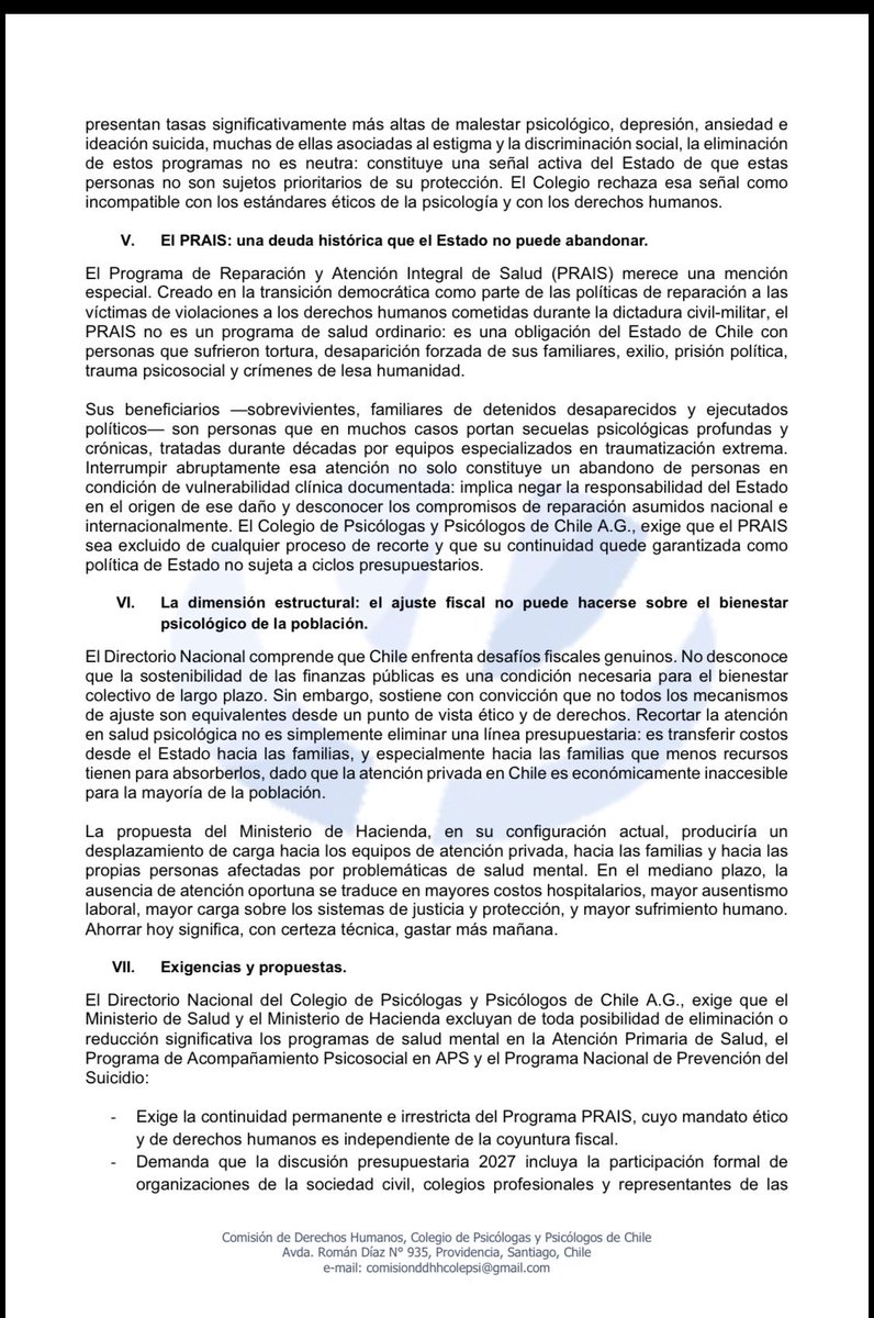 Colegio Psicólogas y Psicólogos de Chile tweet media