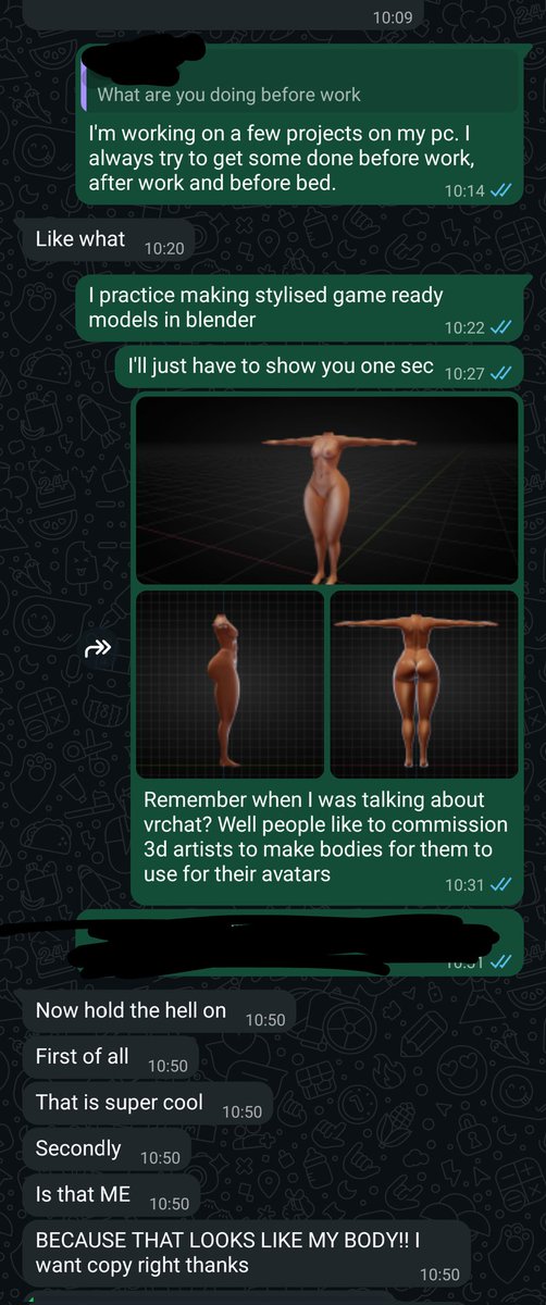 NeoNexus3's tweet photo. I showed one of my rl friends my *cough*  *cough* projects 💀
She liked it though https://t.co/u8dsjThwdT