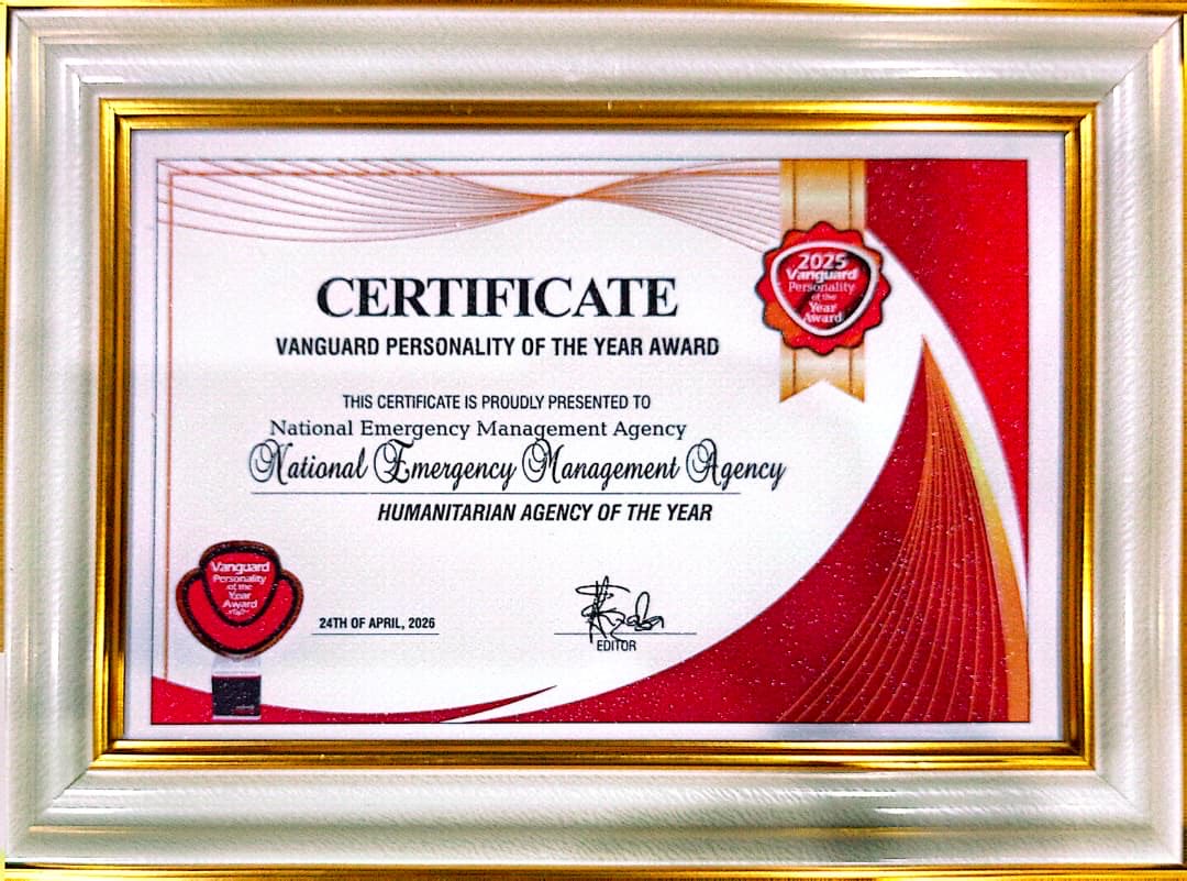 TheZubaidaUmar's tweet photo. With a deep sense of fulfillment and pride, the National Emergency Management Agency is happy to receive the 2025 Humanitarian Agency of the Year Award conferred on us by Vanguard Newspapers, @vanguardngrnews.

Our efforts at building national resilience that has received resounding applause and recognition would have been impossible without the support of President Bola Tinubu and the dedication of @nemanigeria across the country.

While we extend this honour to all local responders who have risen to emergency occasions in their communities, we reaffirm our commitment to sparing no efforts in discharging our duties.