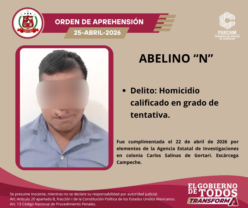 Fiscalía General del Estado de Campeche tweet media