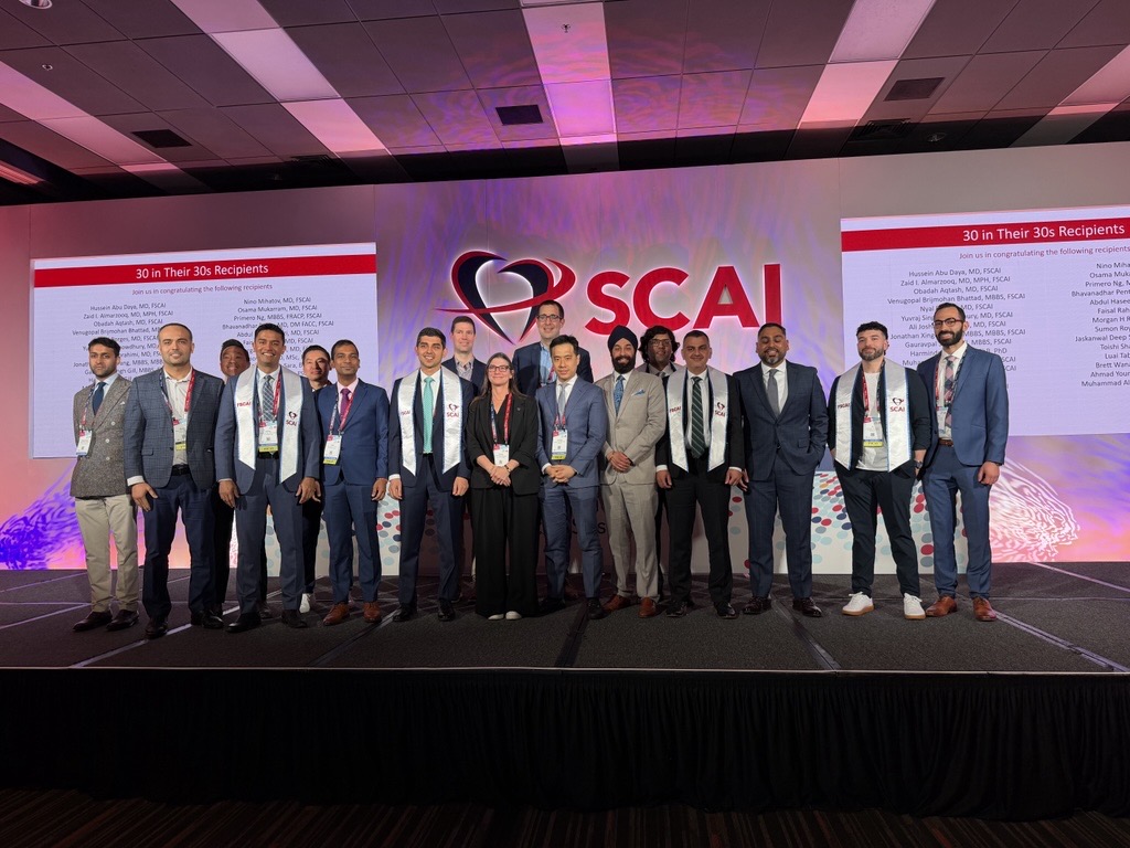 SCAI's tweet photo. Congratulations to the #SCAI2026 30 in Their 30s recipients—highlighting the next generation of leaders advancing interventional cardiology through clinical excellence, research, and mentorship. 🌟👩‍⚕️👨‍⚕️

Learn more ➡️ https://t.co/gU45X8OmDl

@Dr_AbuDaya @ZaidAlMarzooq @Obadah1Md @nyalborgesmd @BhattadMD @YChowdhuryMD @DocEBROhimi @fangjonathanx @HarmanSGill @KIgbalode @AhmadJabri8 @vikjag45 @ikutkutMD @NinoNJ @MukarramOsama @DrPrimeroNg @BhavanPentaMD @haseebqazi @frahman480 @sumonroy_md @drsharmatoishi @Tabaza @BWanamakerMD @ATYounesMD @JDawnAbbott1 @CCAD_MHIF @MHIF_Heart