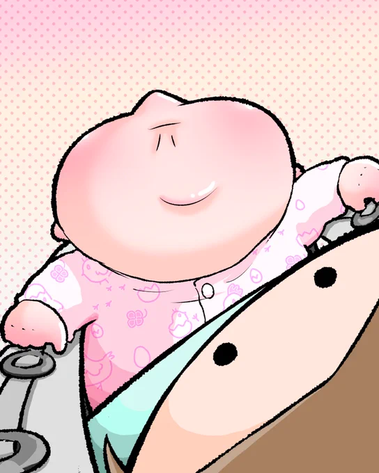 よくこういうアングルを見せてくれる (ぷにみ:生後8ヶ月頃) #育児絵日記