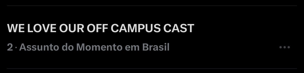 offcampusbra's tweet photo. ESTAMOS EM SEGUNDO LUGAR NOS ASSUNTOS DO MOMENTO! Cadê nossos besties pra verem essa tag linda? @offcampusonpv 

WE LOVE OUR OFF CAMPUS CAST https://t.co/WSyljtTgw4