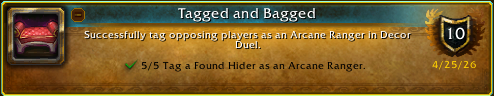 DarremiahF's tweet image. I've successfully tagged 5 players as an Arcane Ranger in #Warcraft.