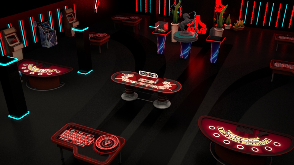 AlgoCoderLLC's tweet photo. Atari Casino Metaverse — inside the main floor. Roulette, blackjack, poker, and slots, all running on crypto with real-time blockchain transactions. Players connect wallets, wager tokens, and trade NFTs without leaving the environment. Built by AlgoCoder. https://t.co/YjsfIbFCX5