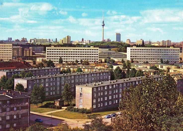 View over East Berlin from Prenzlauer Berg, 1977.