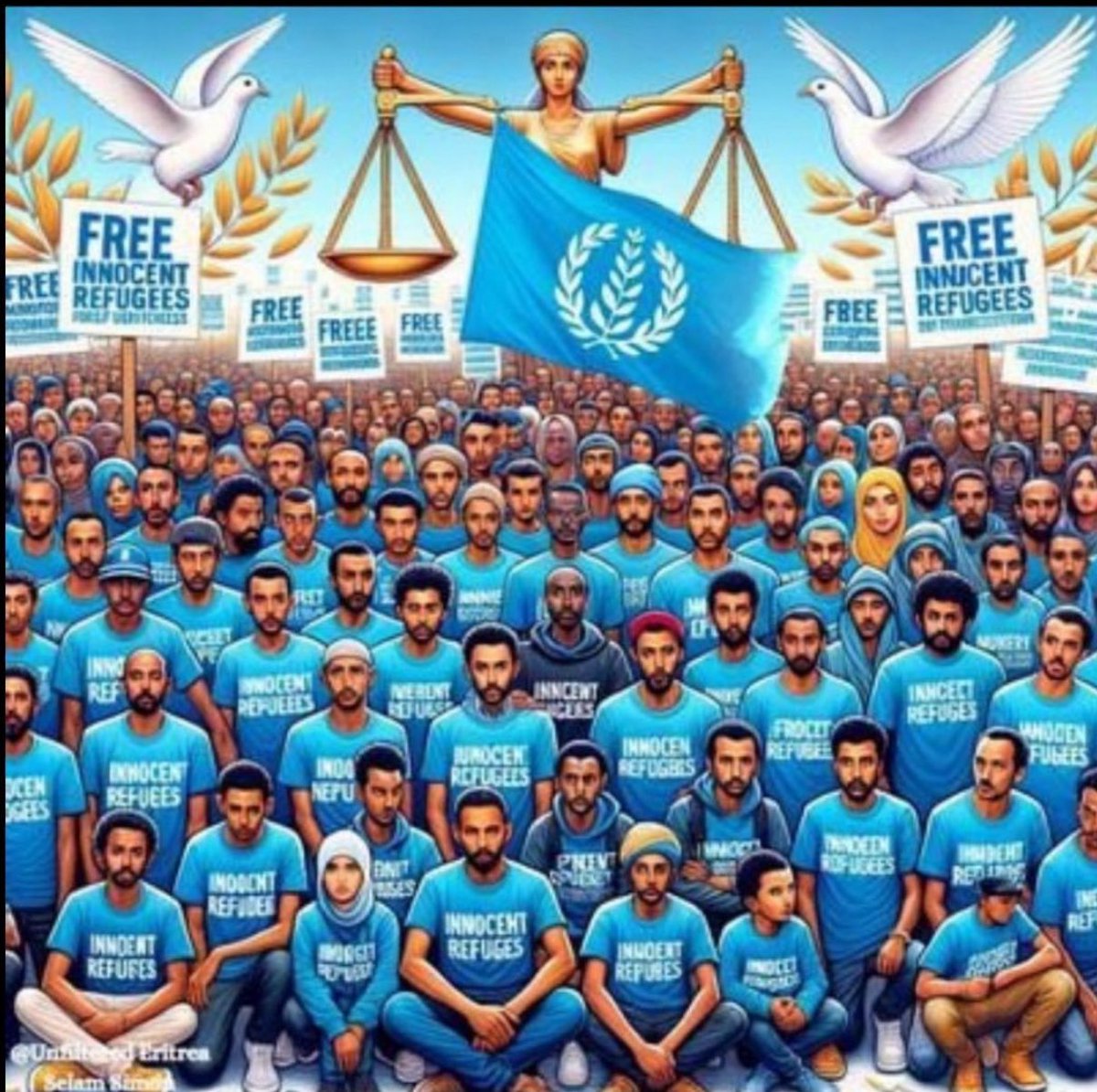 SelemawitKidane's tweet image. The Blue Revolution is about justice everywhere.
Not selective justice.
#BlueRevolution #TransnationalRepression #RegimeChangeInEritrea
@UN @BBCWorld @AJEnglish @hrw @amnesty @Reuters @AP @AfricanUnion @EU_Commission @UNHumanRights  @KjetilTronvoll @martinplaut @IntCrimDatabase
