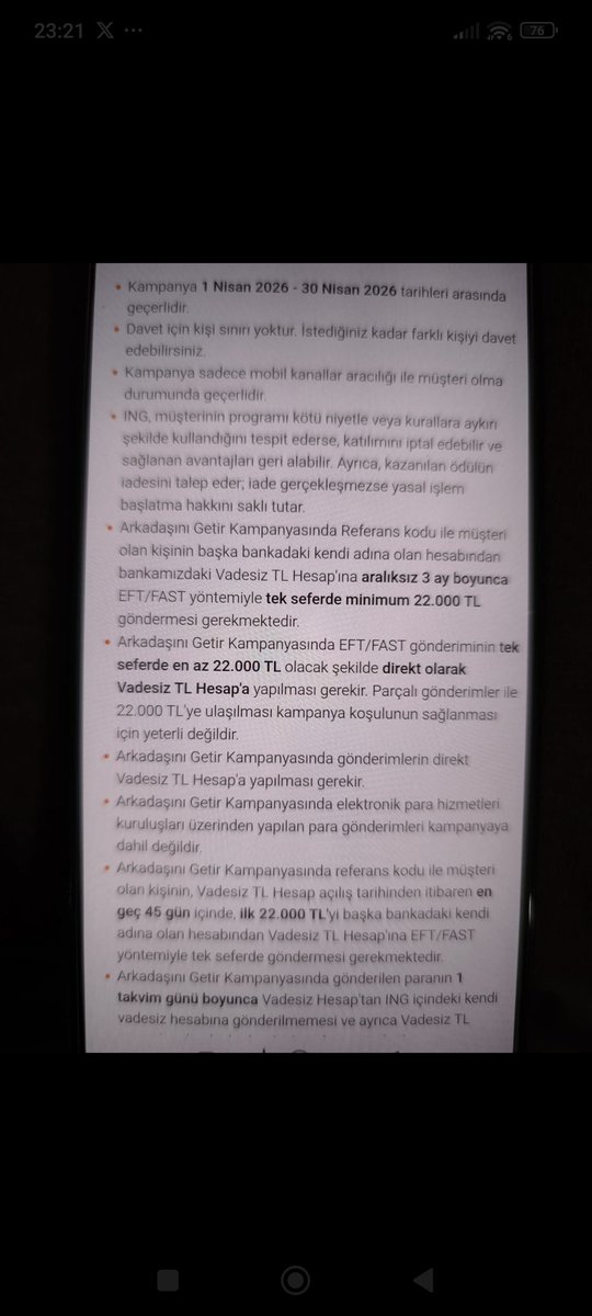 Thermopyleaa's tweet photo. @miiamiav İng bank  7500 TL

Arkadaşınızın referans kodu ile ING müşterisi olun, arkadaşınız ile birlikte 2.500 TL nakit promosyon kazanma şansını yakalayın. Referans kodu: INGB9G349
+5000 TL için 2 fatura ekleyin nakit promosyon toplam 7500 3 ayda,uygulama içindeki katıl butonuna tikla https://t.co/W4YUxEQnBk