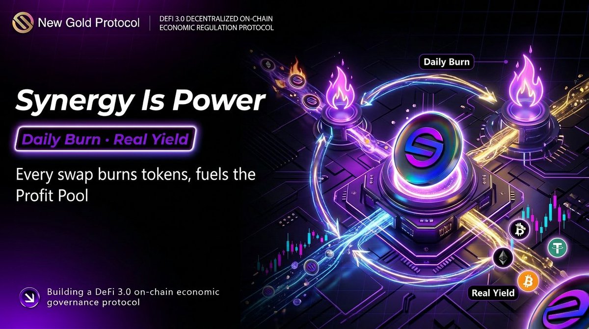 DAO_NGP's tweet image. Synergy is power. 🔥

Every swap burns tokens, fuels the Profit Pool, and activates the Treasury.
The more it's used, the stronger it gets — a self-reinforcing engine, not theory.
#NGP #DeFi3 #RealYield #Treasury