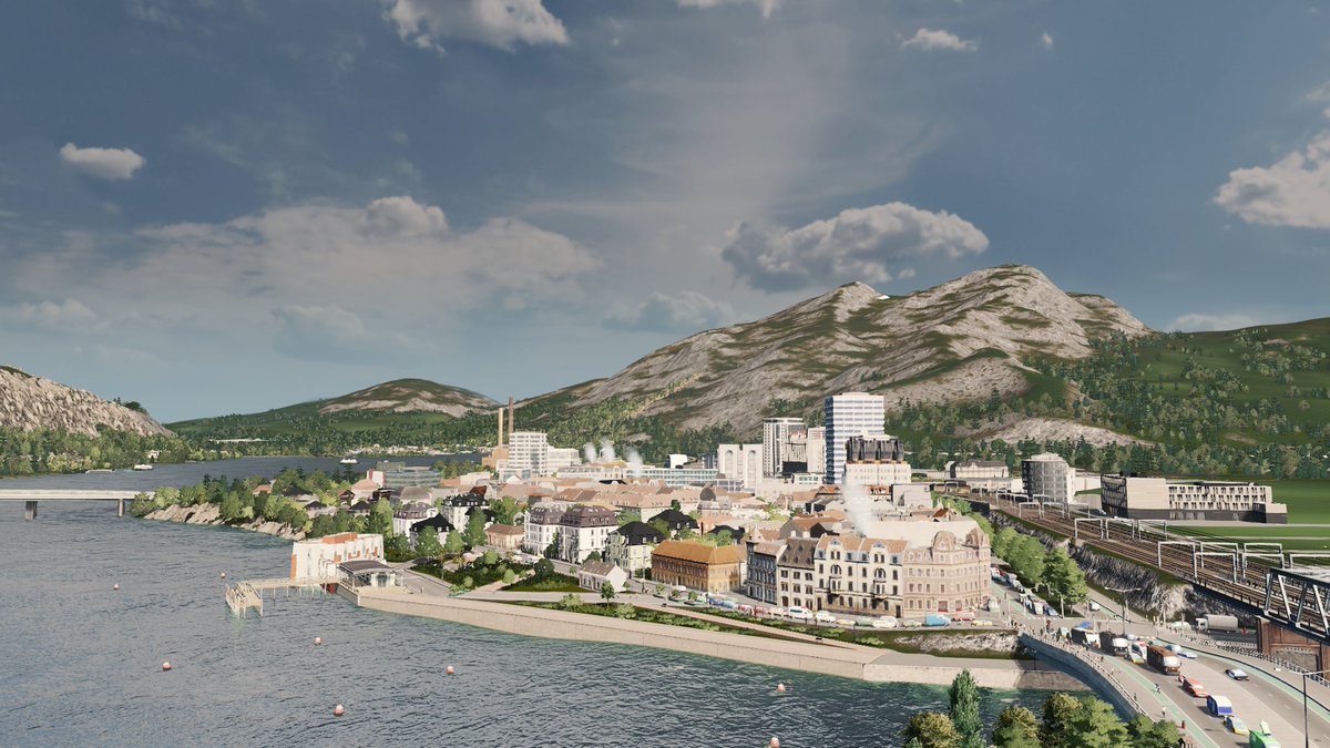 604Sience's tweet image. The other side of the lake
#CitiesSkylines #Isendorf #Switzerland @CitiesSkylines