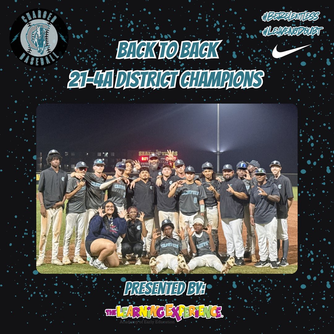 ACHS_ChargerBSB's tweet photo. Back to back District Champs! Proud of these guys, now to get ready for our Bi-district matchup. Arrangements will be announced soon. https://t.co/lpH7ZCijab