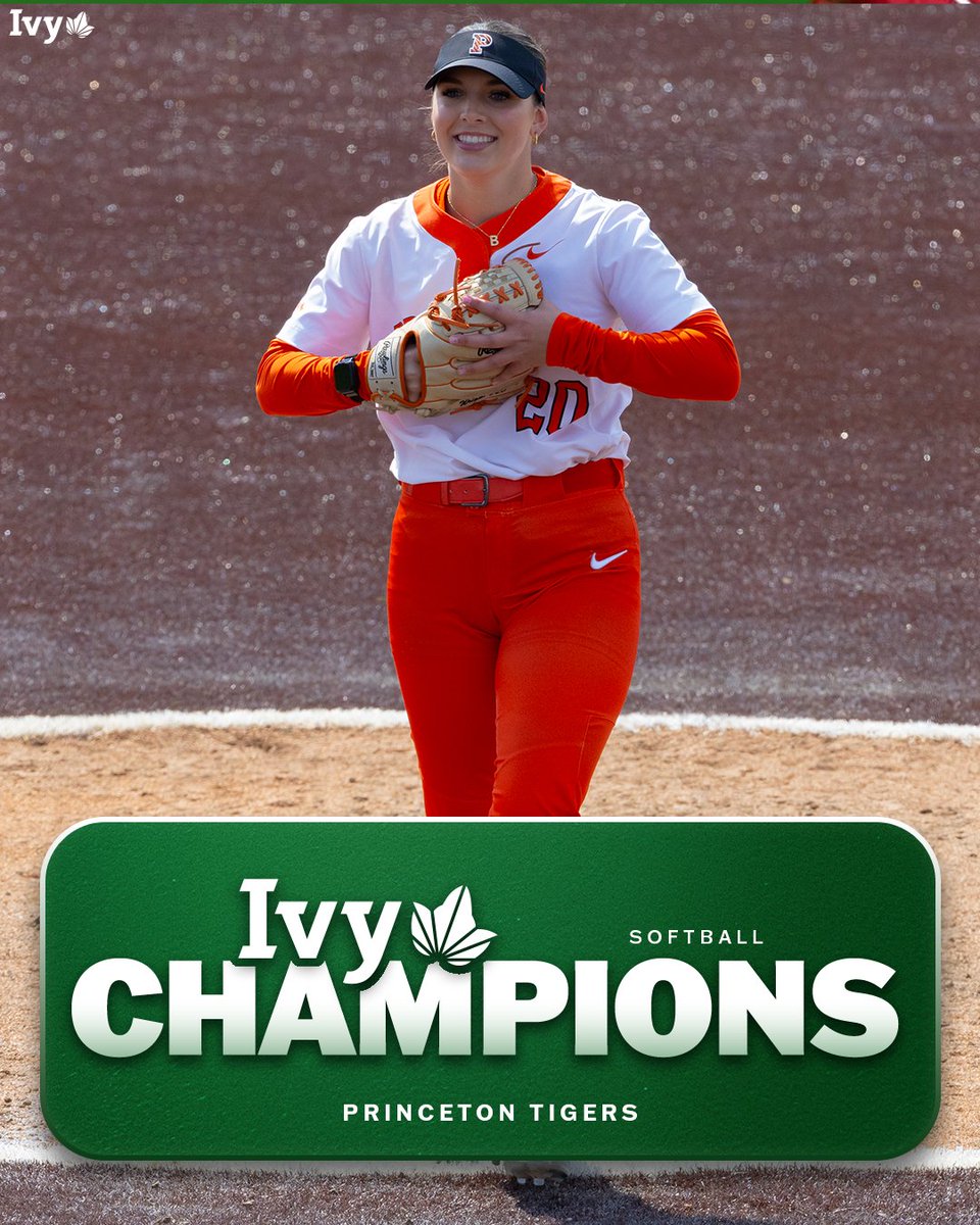 IvyLeague's tweet photo. OUTRIGHT CHAMPS. 

@PUSoftball has claimed the outright Ivy League title and secured hosting rights for the Ivy League Tournament. The Tigers are 16-1 in league play this season. 🌿🥎 https://t.co/m0i7j44cTS