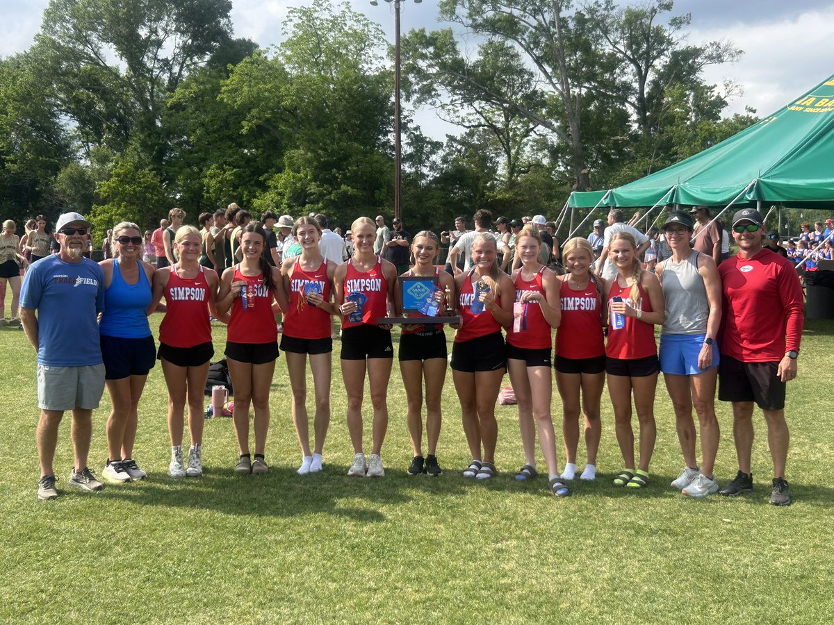 SCACougarSports's tweet photo. Congratulations to the Simpson Girls Track Team MAIS 4A Division 2 South State Champions! First time in school history! @bshields0244 @5thQtrScores https://t.co/GvYOjTCgtY