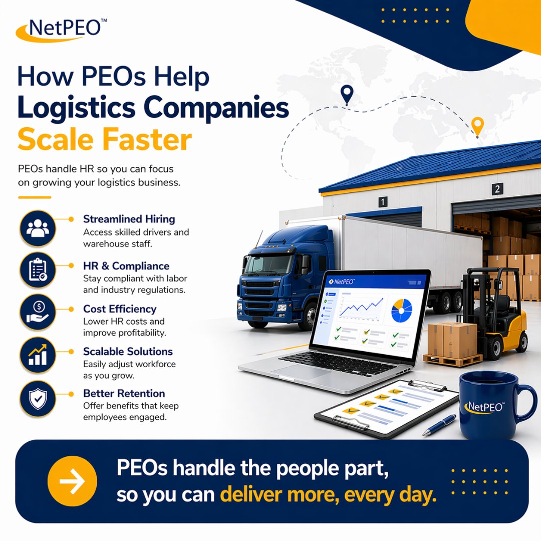 LayneDavlin's tweet image. Grow your logistics business faster 🚚📈 

Simplify hiring, manage compliance, and control costs while focusing on operations. Build a flexible workforce and improve retention without the HR burden.

 #Logistics #BusinessGrowth #HR #Outsourcing #Entrepreneur #ScaleUp#Leadership