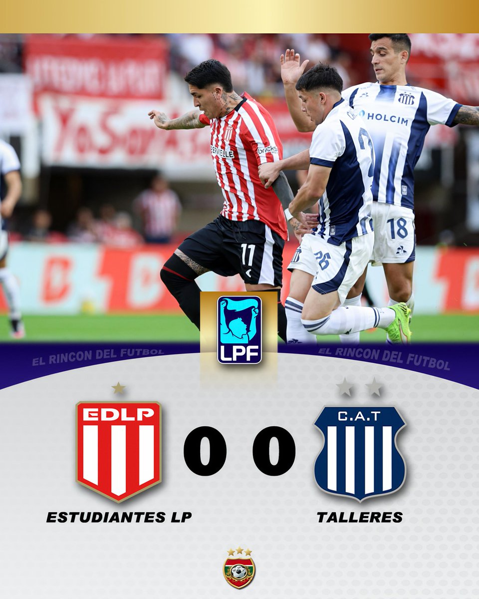 Rincon_DeFutbol's tweet image. 🟰 REPARTIERON PUNTOS 🟰

Por la 16° fecha de la Liga Profesional - Apertura, Estudiantes y Talleres igualaron sin goles en La Plata.

#LigaProfesional #Argentina #RDF #Estudiantes #Talleres