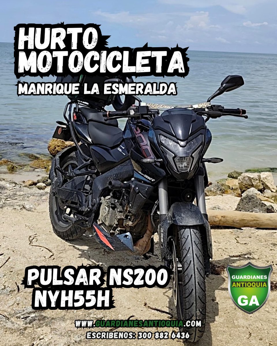 Guardianes_Ant's tweet photo. #MotocicletaHurtada / Pulsar NS200 de color azul de placa NYH55H hurtada bajo modalidad halado en Manrique la Esmeralda.
#GuardianesAntioquiaOficial https://t.co/iXJF1KaV1k