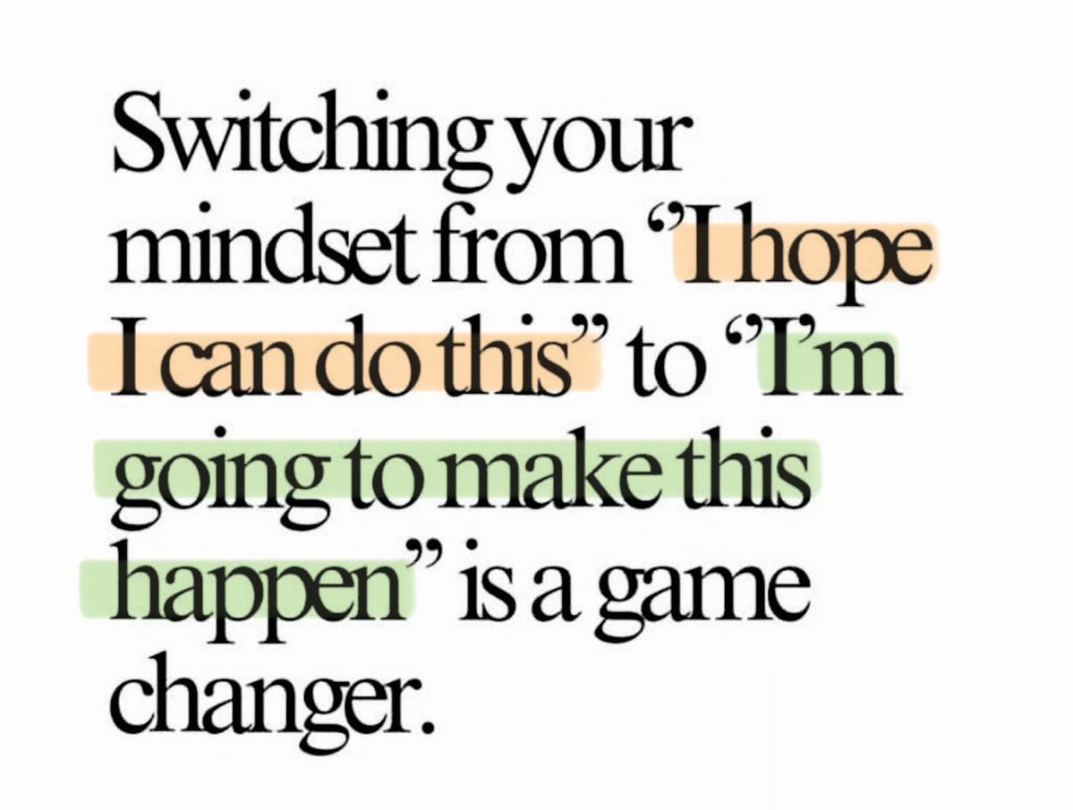 BetterYouSkills's tweet image. MOTIVATION &amp;amp; MINDSET 🚀

Change your mindset from “I hope I can” to “I am going to make this happen”.

BELIEF backed by ACTION creates RESULTS. 💪

#ThinkBIGSundayWithMarsha
#Motivation #MindsetMatters