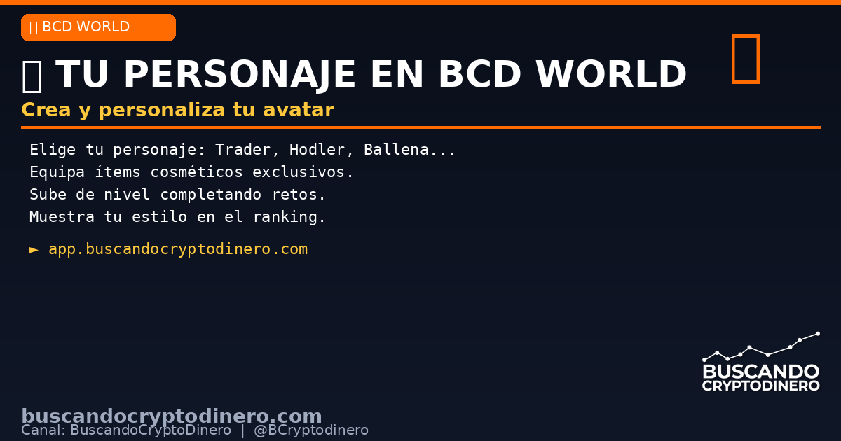 BCryptodinero's tweet image. ¿Tienes tu personaje en BCD World? 🦸

Elige tu avatar, equipa ítems cosméticos y sube de nivel ganando BCD Sats.

Todo gratis en app.buscandocryptodinero.com 🎮
#BCD #Crypto #GameFi