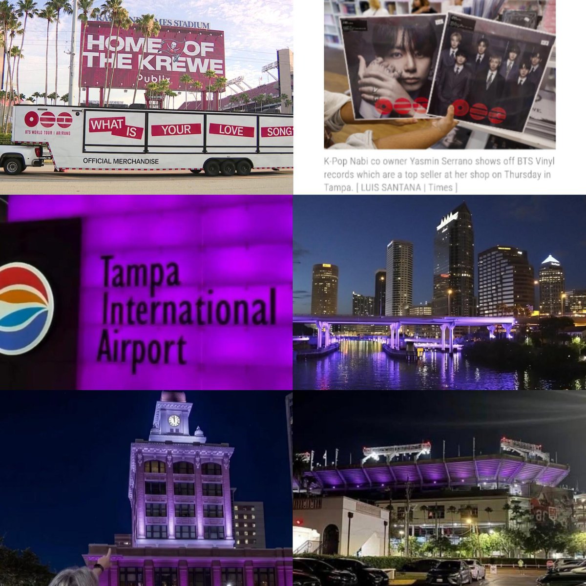 [ معلومة ] 
-
صحيفة USA TODAY وTampa Bay Times عن الحَدث التاريخي القادم: "حمّى بانقتان تجتاح مدينة تامبا بالكامل" !

لقد سرى شغف فرقة بانقتان في أوصال مدينة تامبا سريان النار في الهشيم، إذ تتأهب الديار لاستقبال أمواج بشرية تتقاطر نحو ملعب ريموند جيمس، وهنا تتزاحم المنجزات