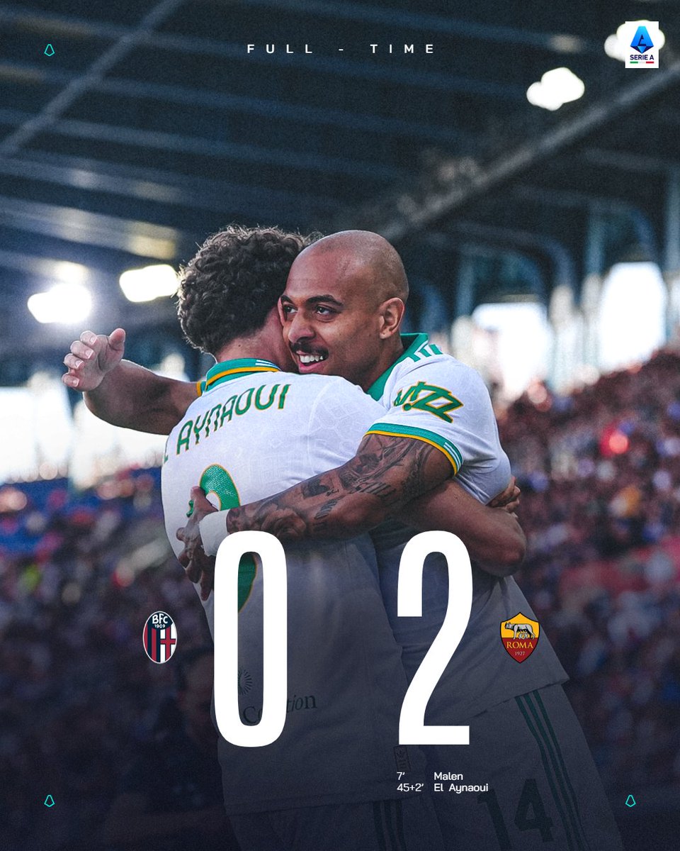 SiaranBolaLive's tweet image. FT #SerieA 

BOLOGNA 0-2 ROMA 

Donyell Malen Mencetak Gol ke-11 dalam 14 Games SerieA bersama Roma!