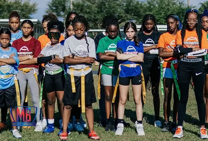 MBSportsAcademy's tweet image. FUTURE OLYMPIANS! ⚡️

Our girls are redefining the game through teamwork &amp;amp; confidence. It’s more than just a game; it’s a sisterhood.

Lesson: Resilience builds champions.

Join the squad! @mbsagirlsflag 🏈✨

#MBSportsAcademy #FlagFootball #FutureChampions #Sisterhood
