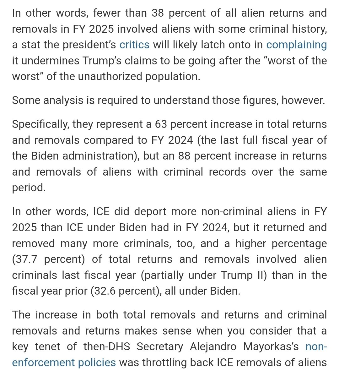 For additional context: Trump is moving a larger volume of aliens ...