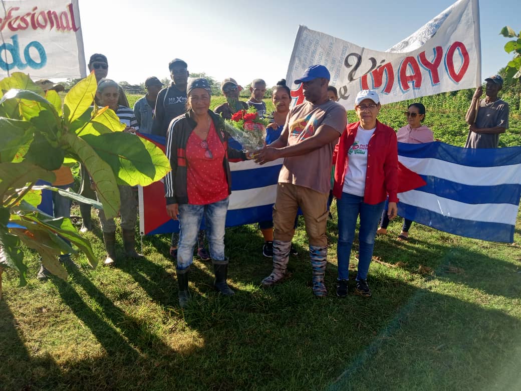 ManifiestoIpa's tweet photo. Nos reunimos para compartir   con nuestros trabajadores un momento de orgullo colectivo.  
Nuestra directora Magdelaine Sosa Menencia, quien ha sido seleccionada para recibir  el Título  Honorífico de Heroína del Trabajo de la República de Cuba. https://t.co/zwxuGPah2S