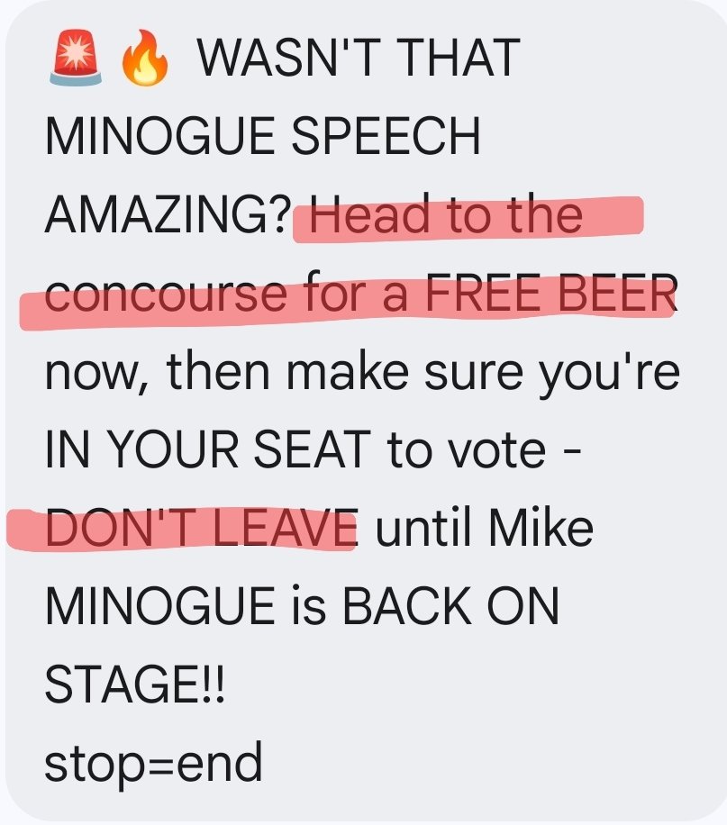johnfgately's tweet image. SOBER THOUGHT Straight laced Republicans urged to drink up by @MikeMinogueABMD team and stay at convention.   Both Shortsleeve and Kennealy teams have also sent text messages urging delegates to remain but only Minogue is pushing the open bar (which he is paying for). #mapoli