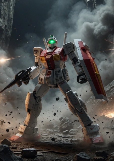 Z32Zx's tweet image. ジム指揮官機　のつもり
＃Gemini で模型画像を編集