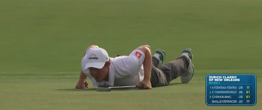 BakeJroc's tweet photo. Somebody please, stop Matt Fitzpatrick

#ZurichClassic https://t.co/jnkCcziQAP