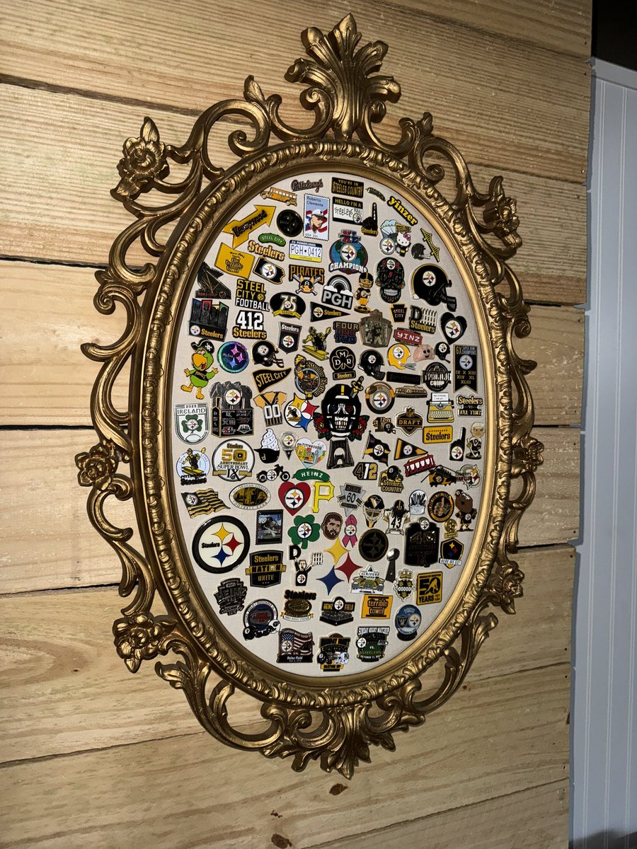 annajc16's tweet photo. I finally have my pin collection hung up in our fan cave. #herewego https://t.co/DyPtPy3RuA