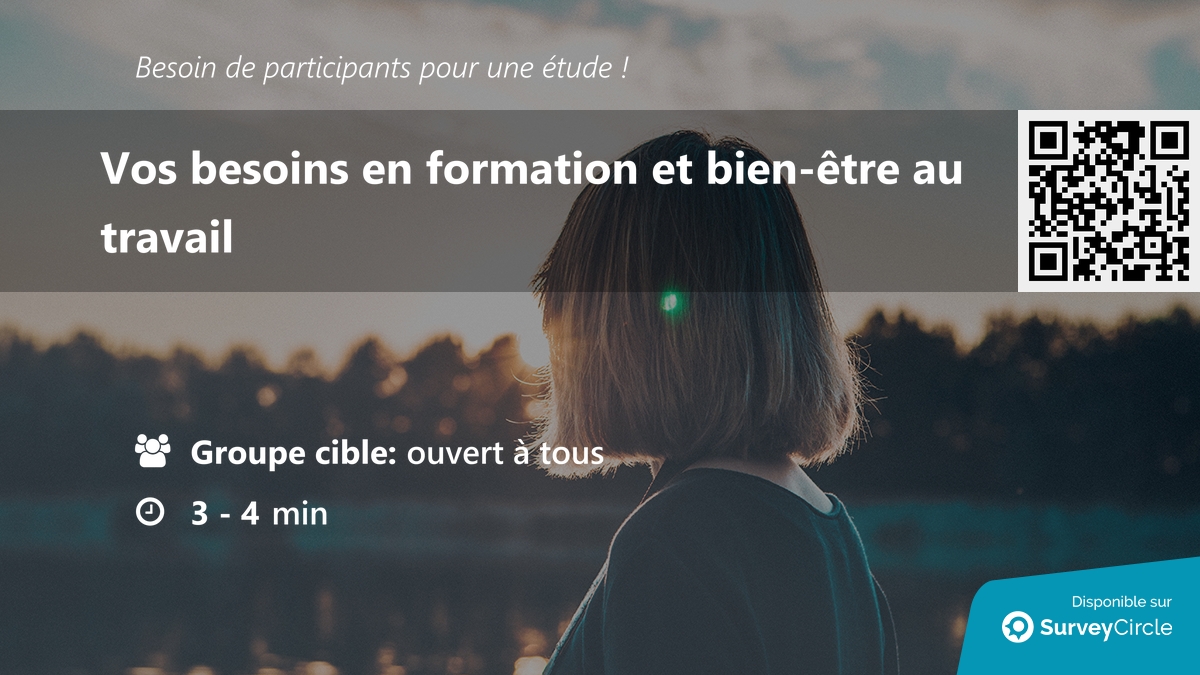 daily_research's tweet image. Recherche de participants pour une étude !

Sujet : "Vos besoins en formation et bien-être au travail" via @SurveyCircle

#qvct #management #formation #enquête #surveycircle