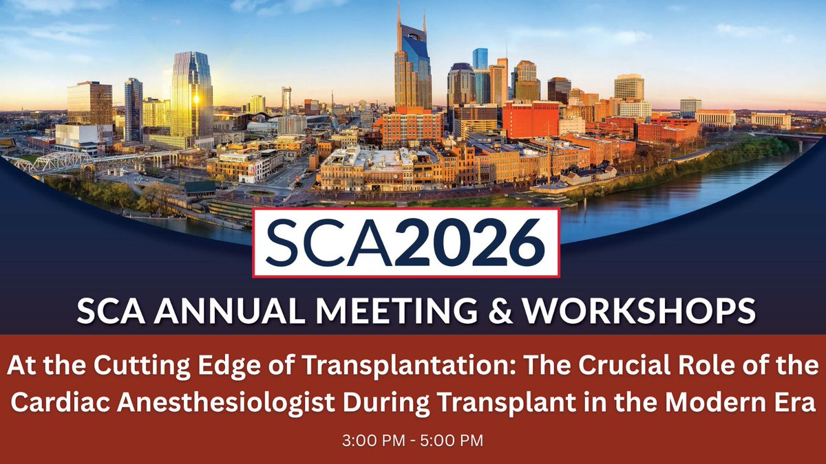 Society of Cardiovascular Anesthesiologists | SCA tweet media
