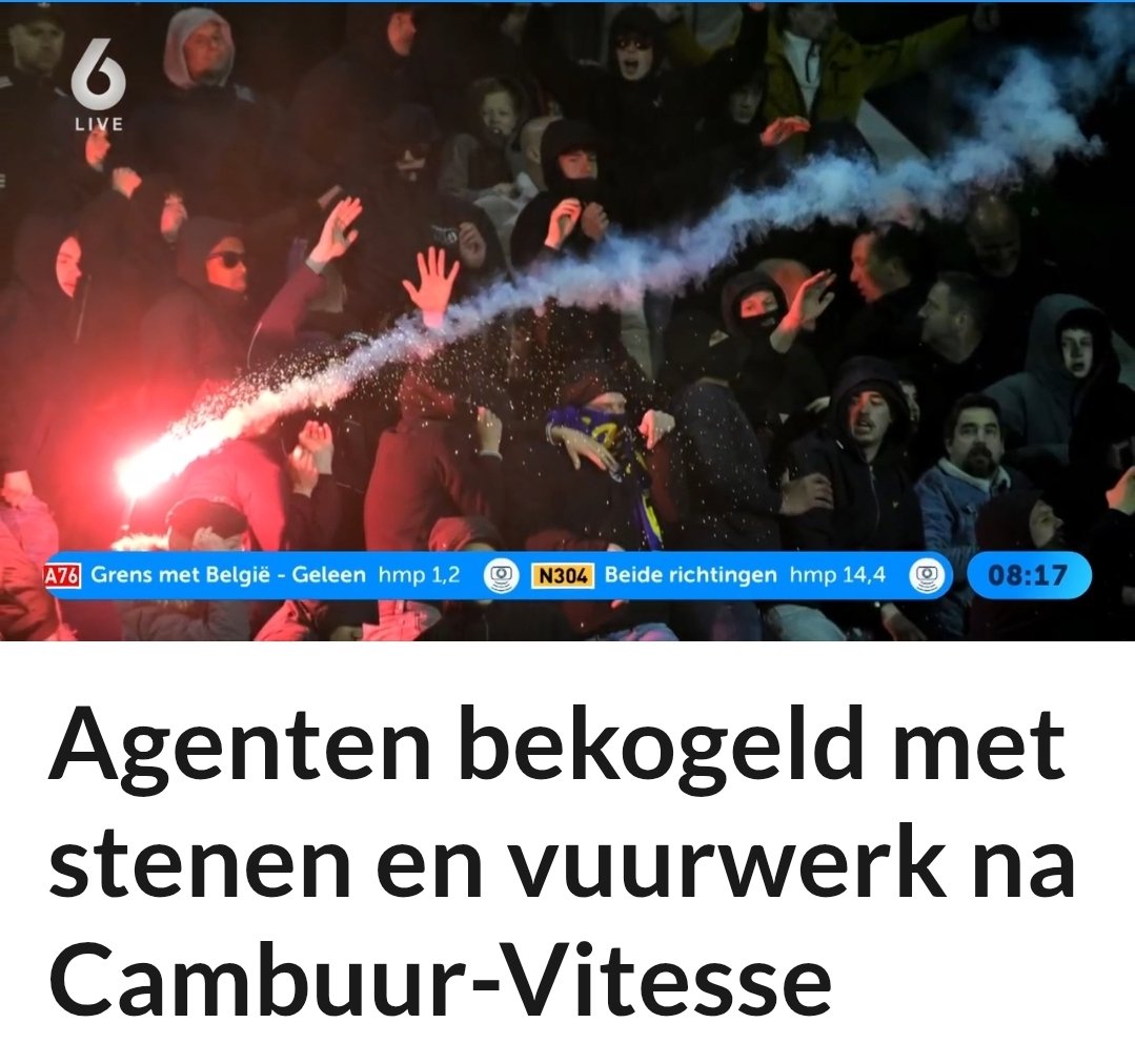 Ongeregeldheden bij SC Cambuur - Vitesse wedstrijd