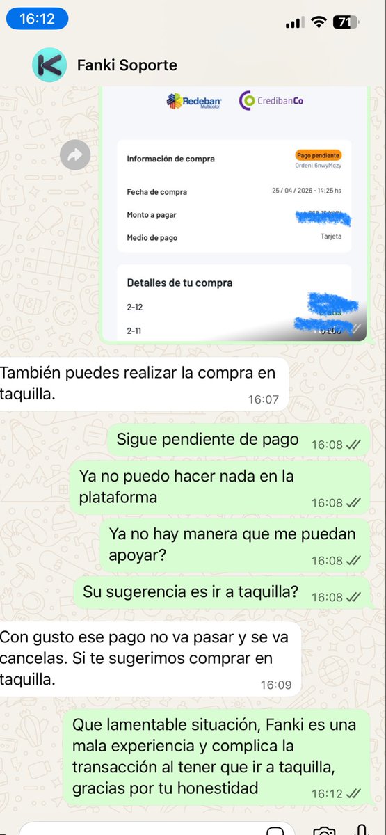 rcalderont's tweet photo. @ClubAmerica @EstadioBanorte @Fankisports La experiencia de comprar en la plataforma es desafortunada, he intentado comprar en 2 partidos diferentes y  en ambos no tuve éxito, sería más fácil regresar a @Ticketmaster_Me , una disculpa si suena agresivo el comentario, saludos https://t.co/mY3yCSL7Ru