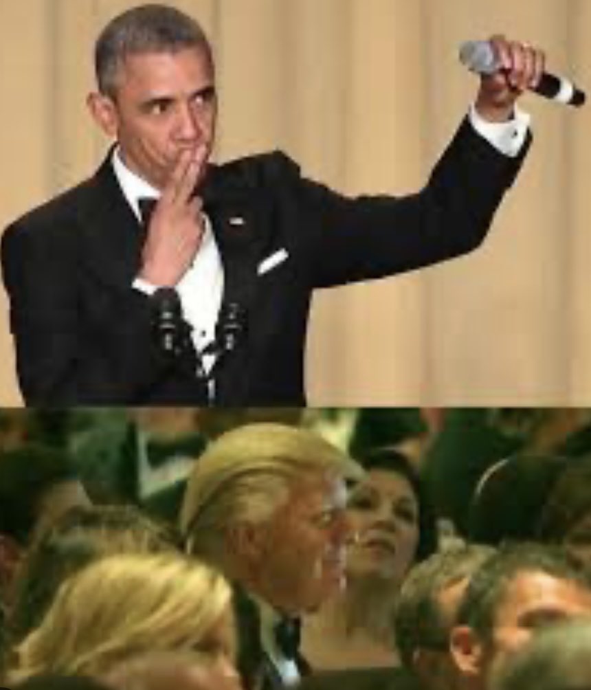 WoodyWhite5's tweet image. 15 years ago today, I watched the White House Correspondents Dinner, not something I’d normally watch, but It was a Saturday night and Tammie and I had arrived home late that evening from a long trip, she went to bed and trying to wind down, I clicked it on.

What a perverted