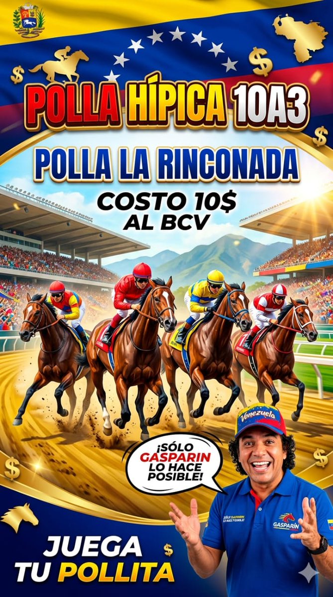 ESCUELITAHIPICA's tweet photo. POLLA HIPICA LA RINCONADA FAMILIAR AMIGABLE SIN FAVORITO DE GACETA COMPARTE UN RATO AGRADABLE CON NOSOTROS Y DIFRUTA DE EL MUNDO DEL HIPISMO NACIONAL APOYANOS EN NUESTRO GRUPO 
DALE CLIK AL ENLACE
🔽🔽🔽🔽🔽🔽🔽🔽🔽🔽🔽
https://t.co/nty4eeBkUe https://t.co/2ZppnzvGRk