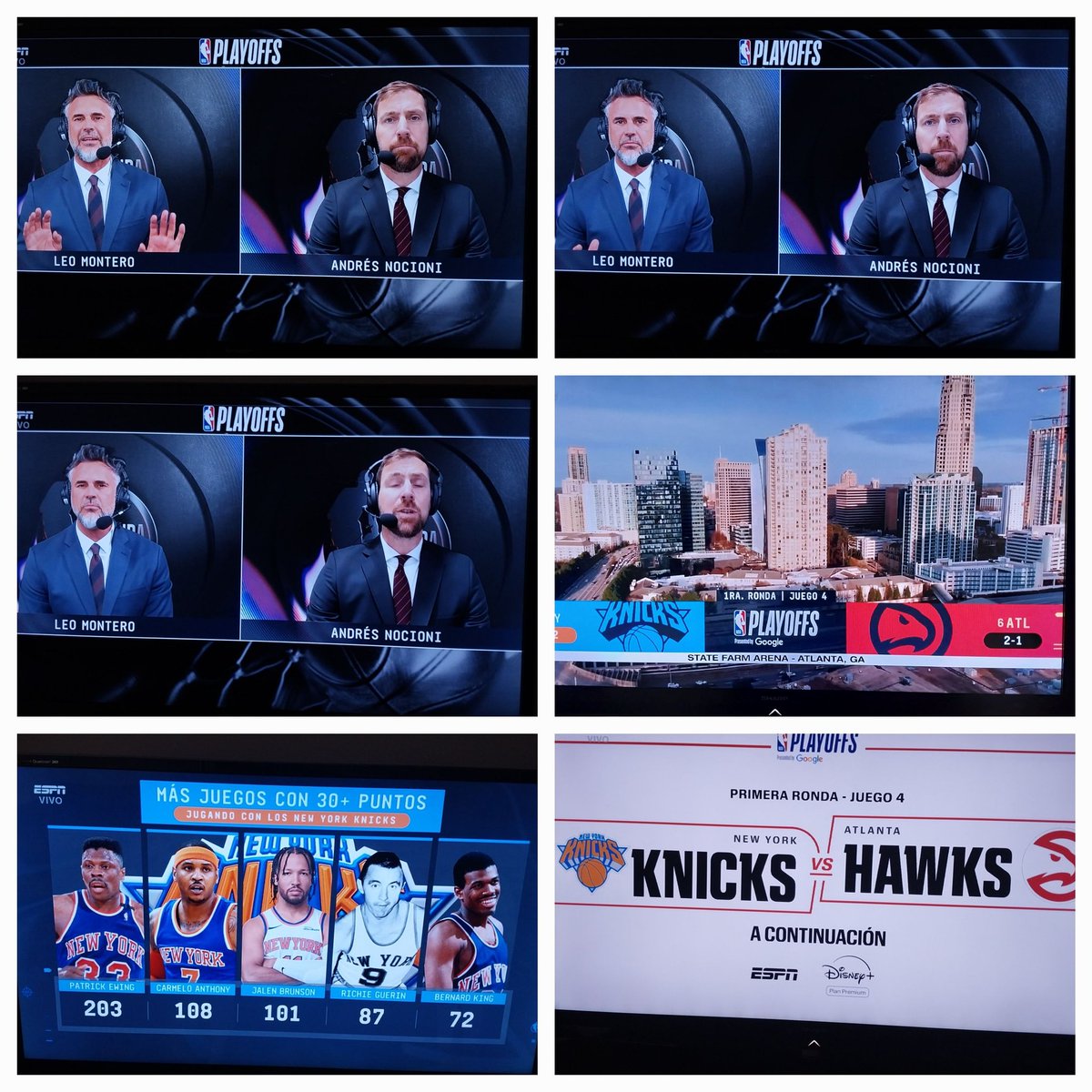 yaguemx's tweet photo. #NBAxESPN 🏀
Disfrutando este juegazo entre #Knicks vs #Hawks con estos cracks de las duelas 🏀 @soyleomontero 🎙 #AyDiosMio y @SoyElChapu 🎙 que siempre este en #ModoSatanas 👹 en estos play offs saludo 👋  desde México 🇲🇽 por @ESPNmx 📺 y @disneyplusla 💻 https://t.co/2jJxeQ97Eh