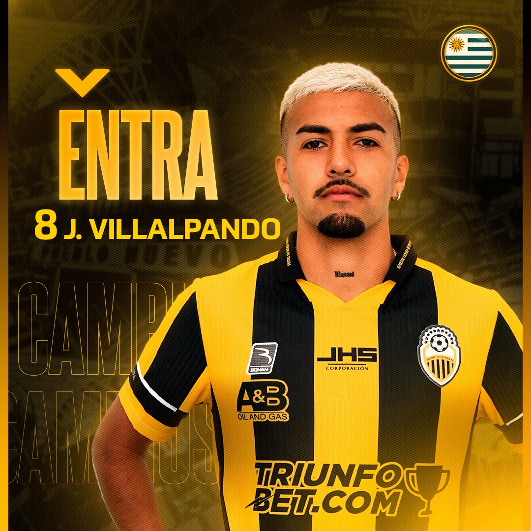 DvoTachira's tweet image. [⏱️64'] | #TAC 2-1 #CBB | ↕️ CAMBIO AURINEGRO:

#LigaFUTVETriunfoBet 🏆
#VamosTáchira 💛🖤