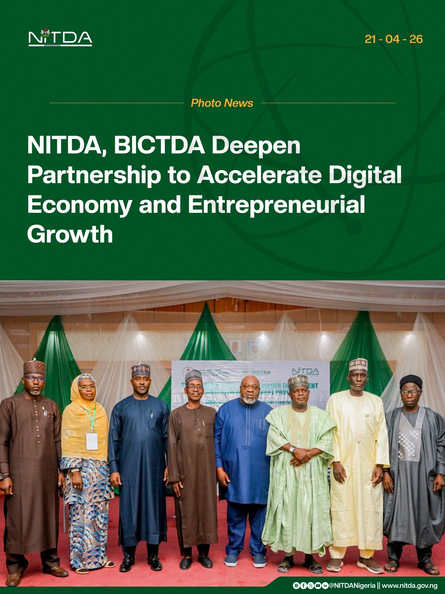 Dl4all_Borno's tweet photo. We deeply appreciate the National Information Technology Development Agency for creating opportunities, empowering youth, and shaping the future through technology. A big thank you for driving digital growth and impact nationwide!
#DigitalLiteracy #Innovation #NITDA #Nigeria https://t.co/lJT0RPGkck