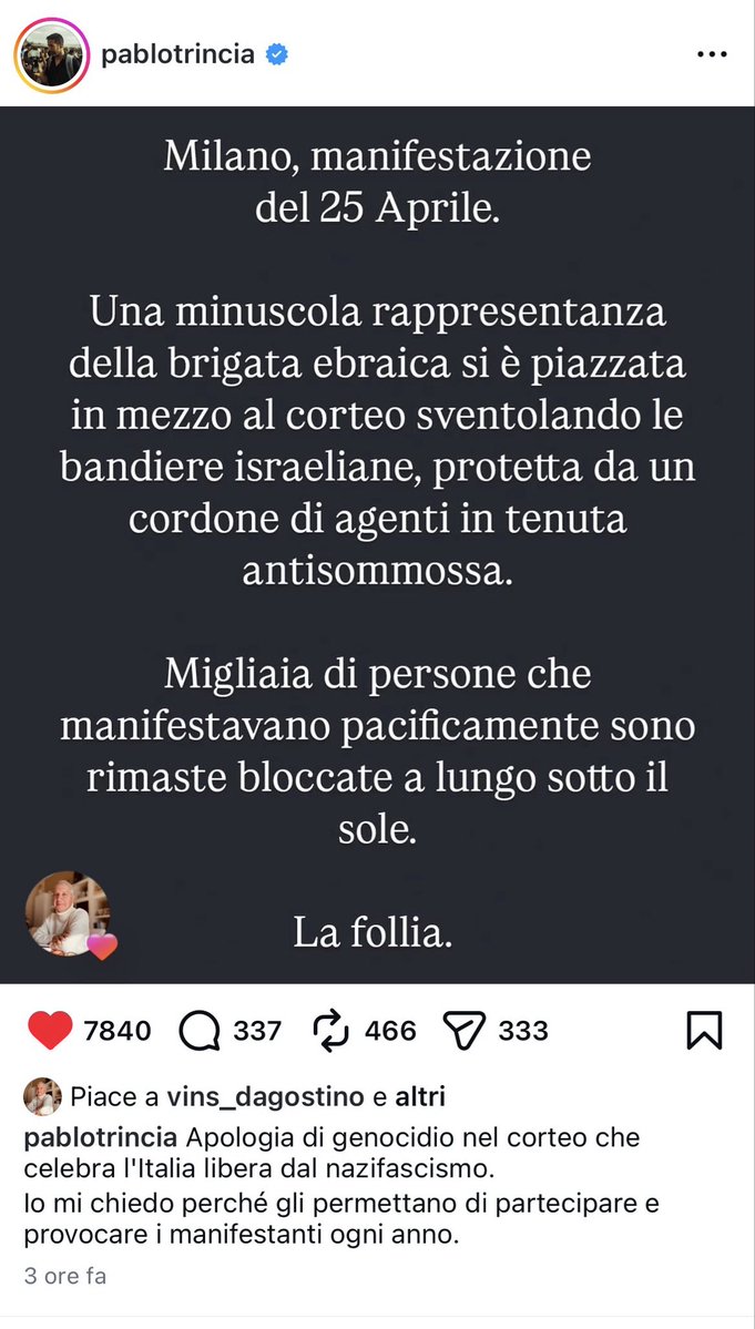 avantibionda's tweet image. Me lo chiedo anche io, soprattutto perché è chiaro, noto e sperimentato che lo scopo é solo quello di provocare, cosa che sistematicamente fanno.
#25aprile_è_antifascista 
#Milano