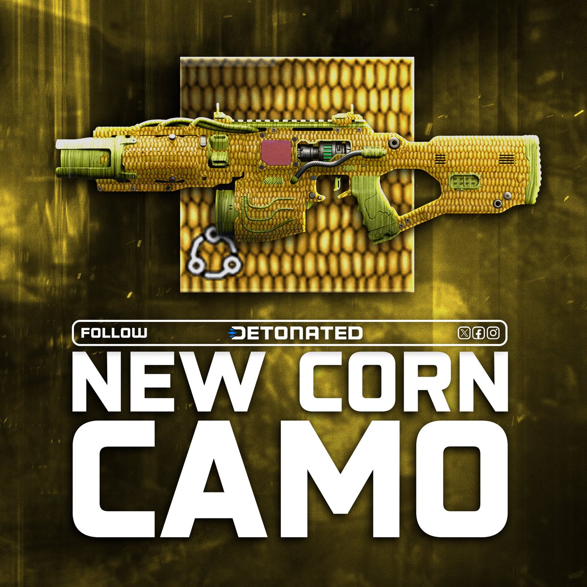 DETONATEDcom's tweet image. Unlock NEW ‘Corn’ in #BlackOps7 Season 3 Reloaded 🌽 

💥 Reach Level 250 with the NEW ‘Siren’ Weapon to Claim — available in the ‘Robocop’ Event Pass!