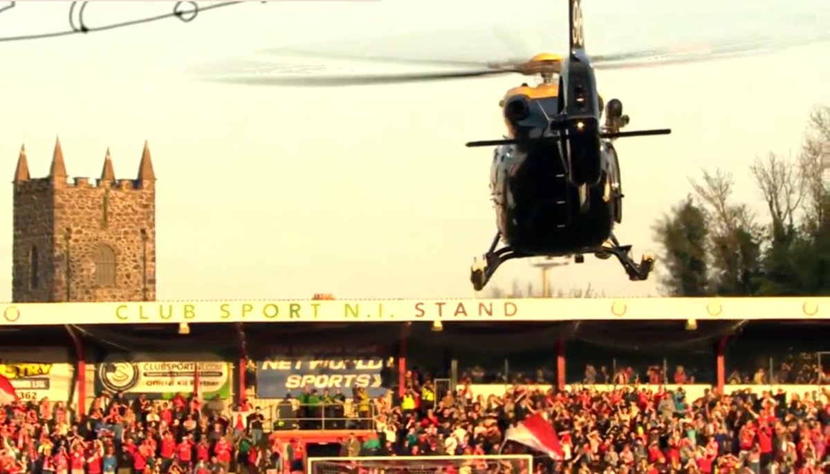 WilliamLytle78's tweet photo. Scenes at Inver Park as Larne win the Irish League again 
Well done @larnefc #Champions #ForTheTown https://t.co/7LjKbZLxEX