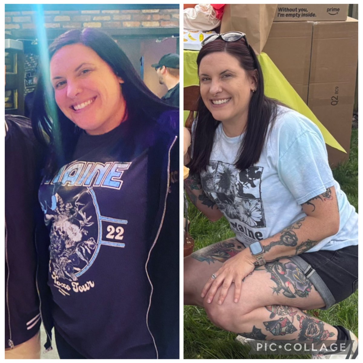 larissa8907's tweet photo. Picture on the right is from 2022, left is today at our friends kids bday party and OH MY GOD????? https://t.co/m3X35nVj8X