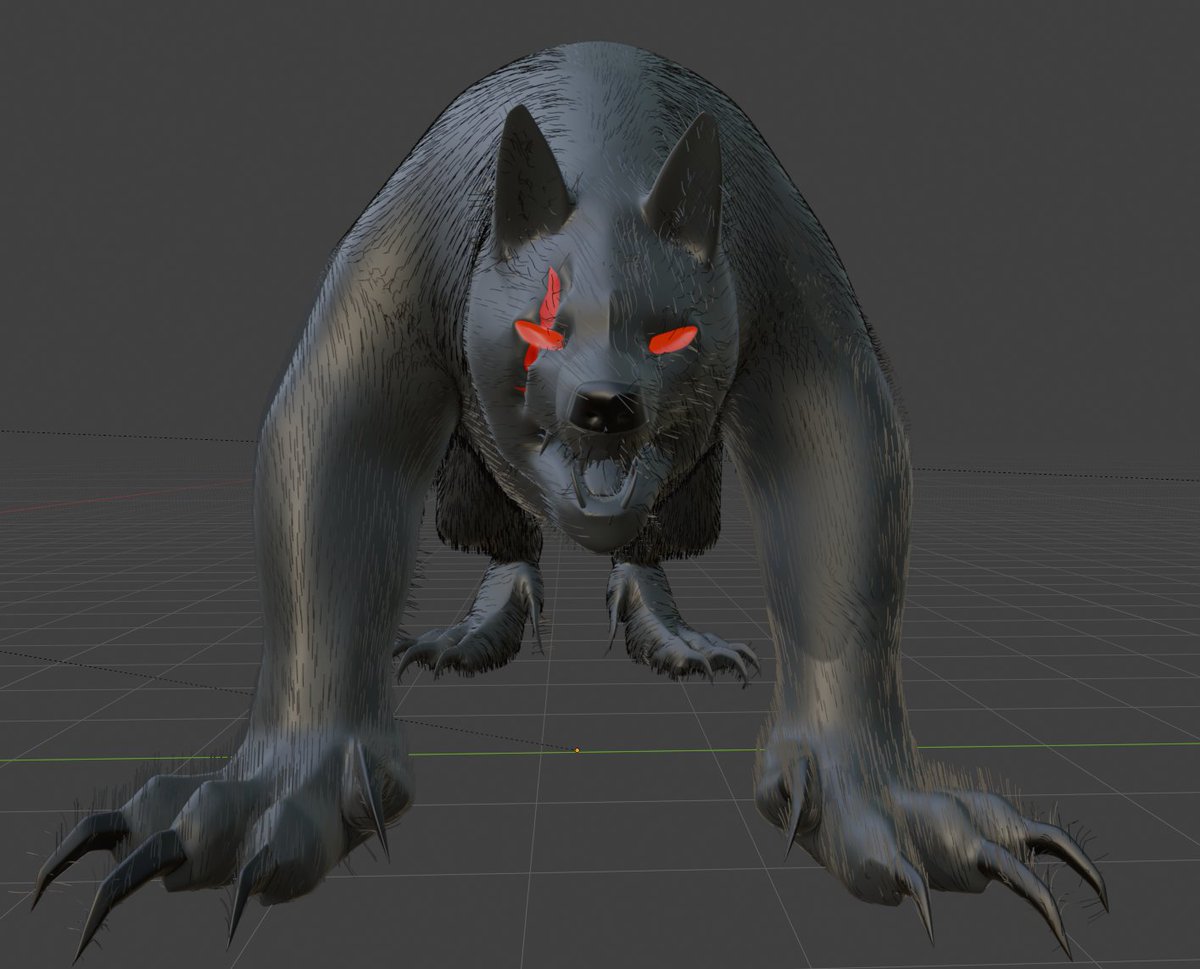 Runeborne_Arena's tweet photo. Here is a new enemy we are designing for our game. 

A fierce and fearless wolf with a scarface that will wander around the abandoned village! 

The village will be the second area of our map.

How does it look? What can we improve more on?
#indiedev #indiegame #steam https://t.co/g1R1gf1Opz