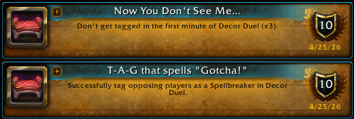 DarremiahF's tweet image. I've earned two more achievements related to Decor Duel in #Warcraft.